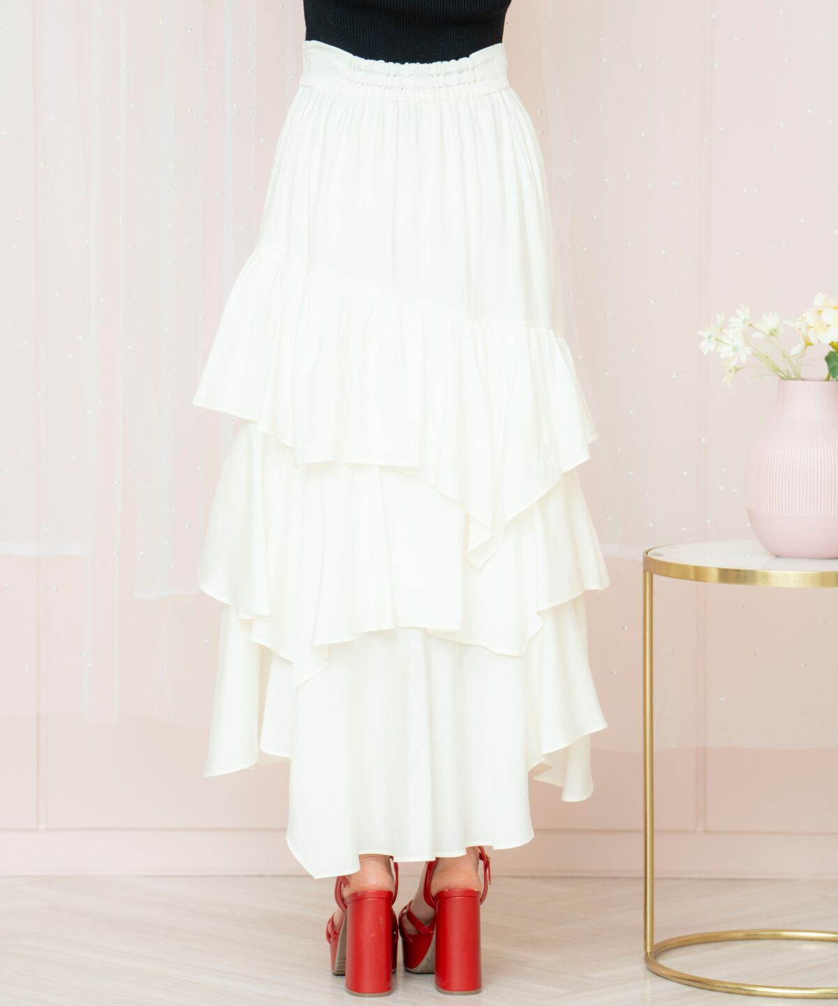 WILLSELECTION「ランダムティアードスカート」|フレア|