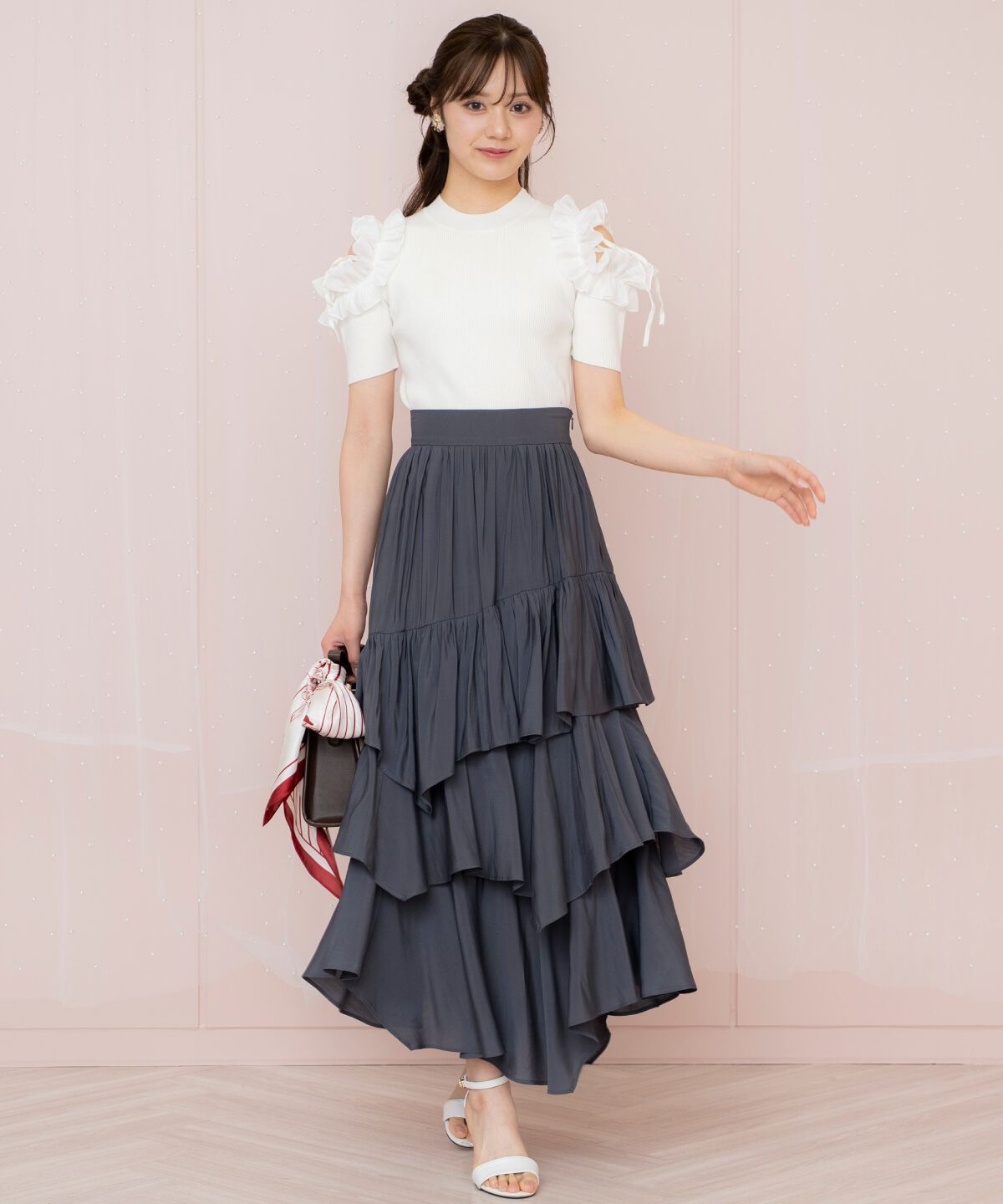 WILLSELECTION「ランダムティアードスカート」|フレア|