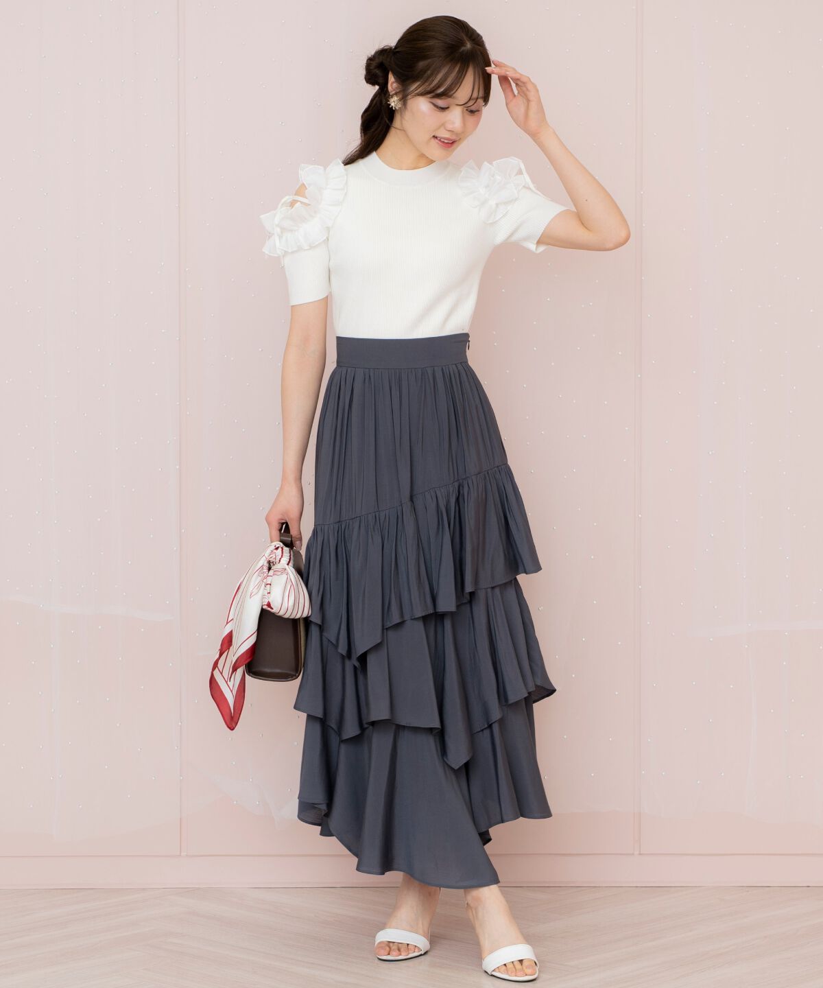 WILLSELECTION「ランダムティアードスカート」|フレア|