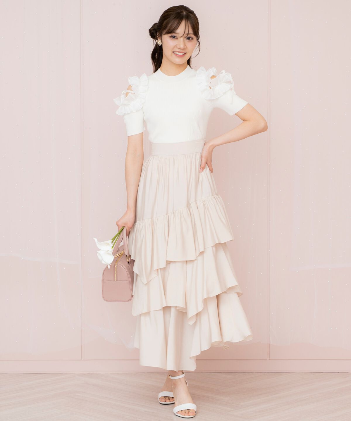 WILLSELECTION「ランダムティアードスカート」|フレア|