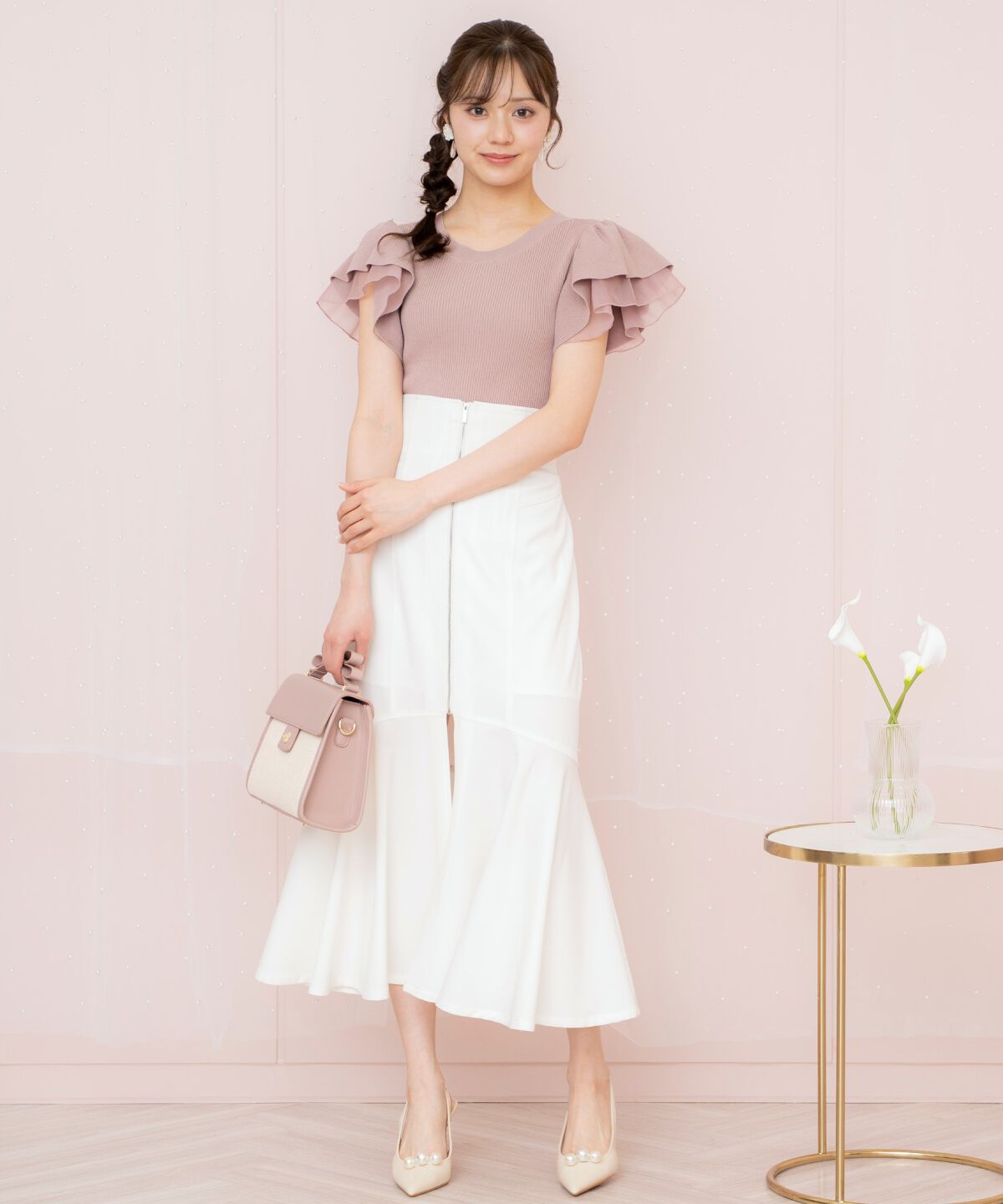 WILLSELECTION「ZIPデザインスリットマーメイドスカート」|フレア|