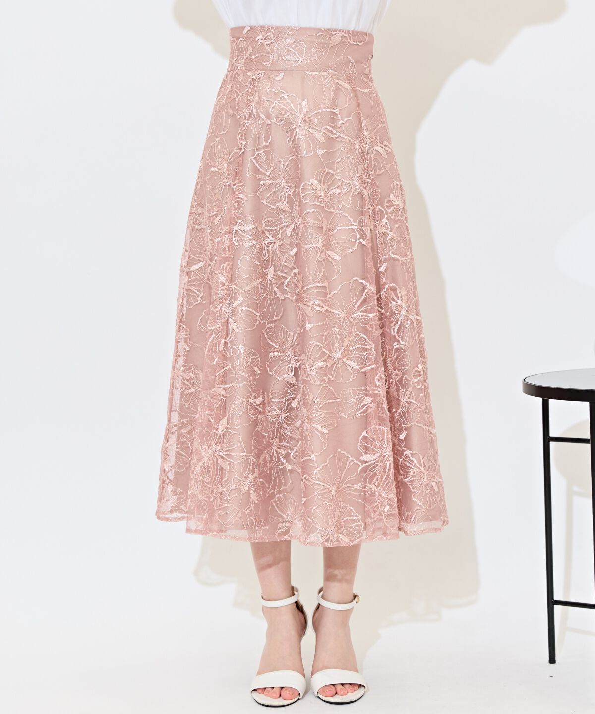 WILLSELECTION「フラワーチュールフレアスカート」|フレア|