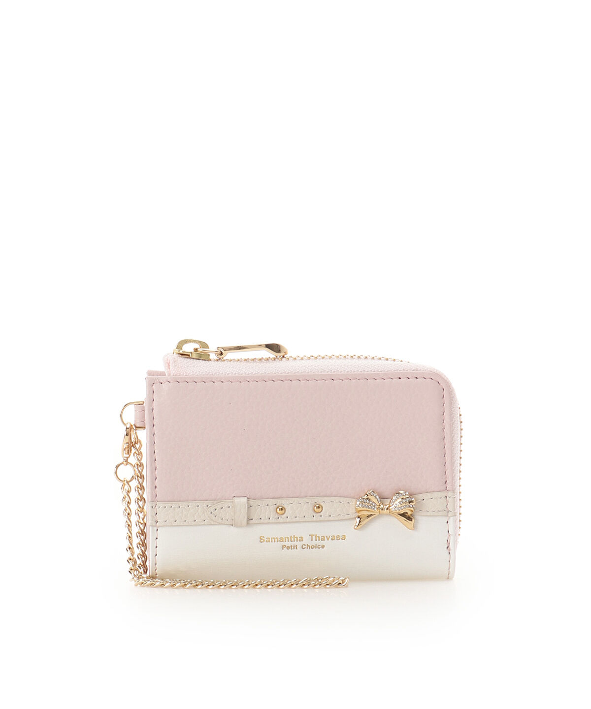 Samantha Thavasa Petit Choice「ビジューリボンバイカラー キーケース」|キーケース|ピンク