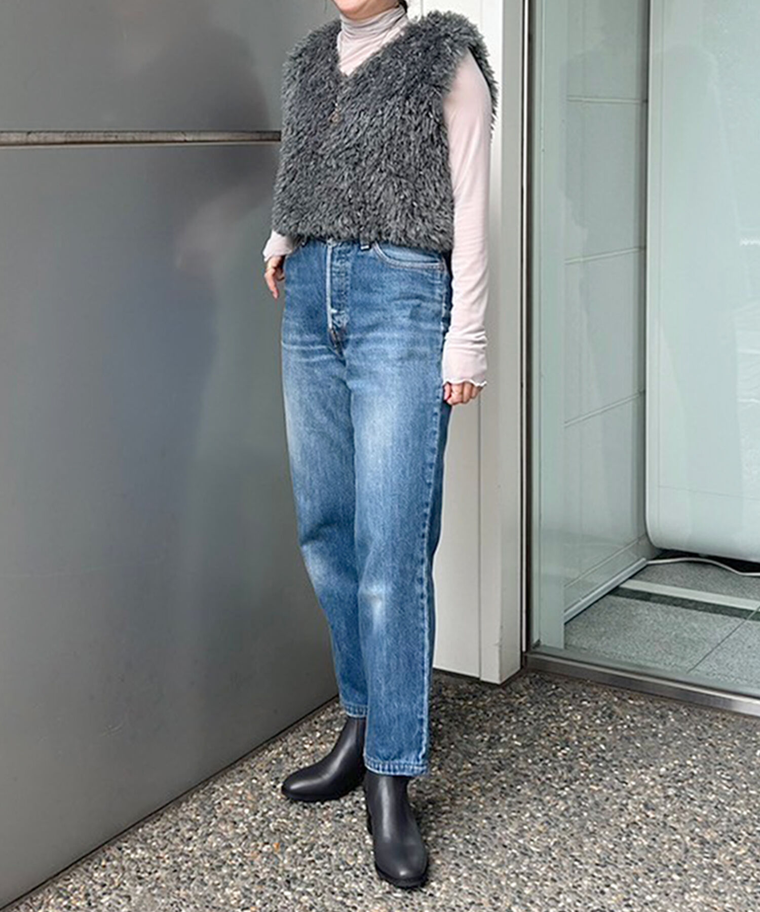 ORiental TRaffic「【 美脚 】 チャンキー ヒール ミドル ブーツ/31408 ヒール6ｃｍ 太ヒール 定番人気」|ショートブーツ|