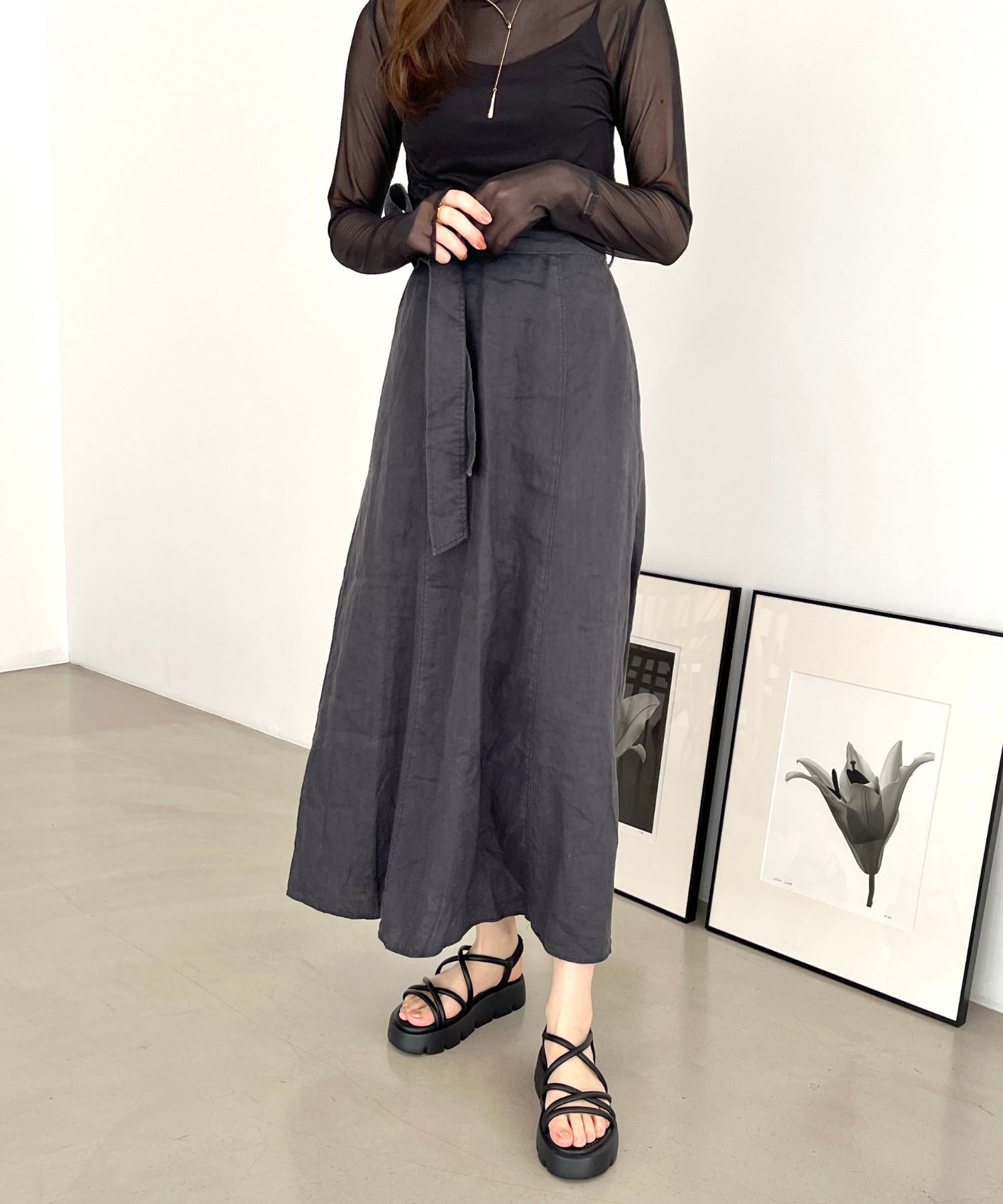 ORiental TRaffic「【アウトレット価格】チューブストラップ厚底サンダル/41218 人気 売れてる サンダル 厚底」|サンダル|