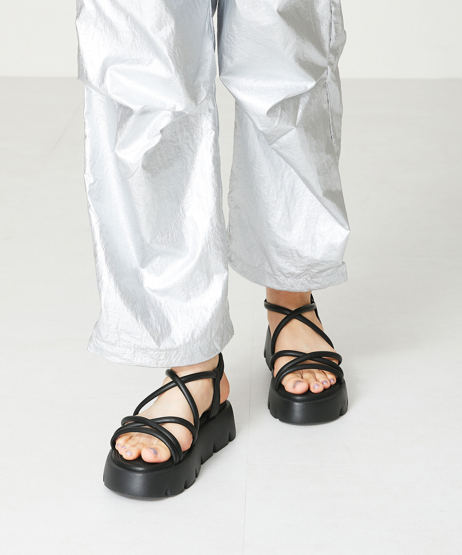 ORiental TRaffic「【アウトレット価格】チューブストラップ厚底サンダル/41218 人気 売れてる サンダル 厚底」|サンダル|