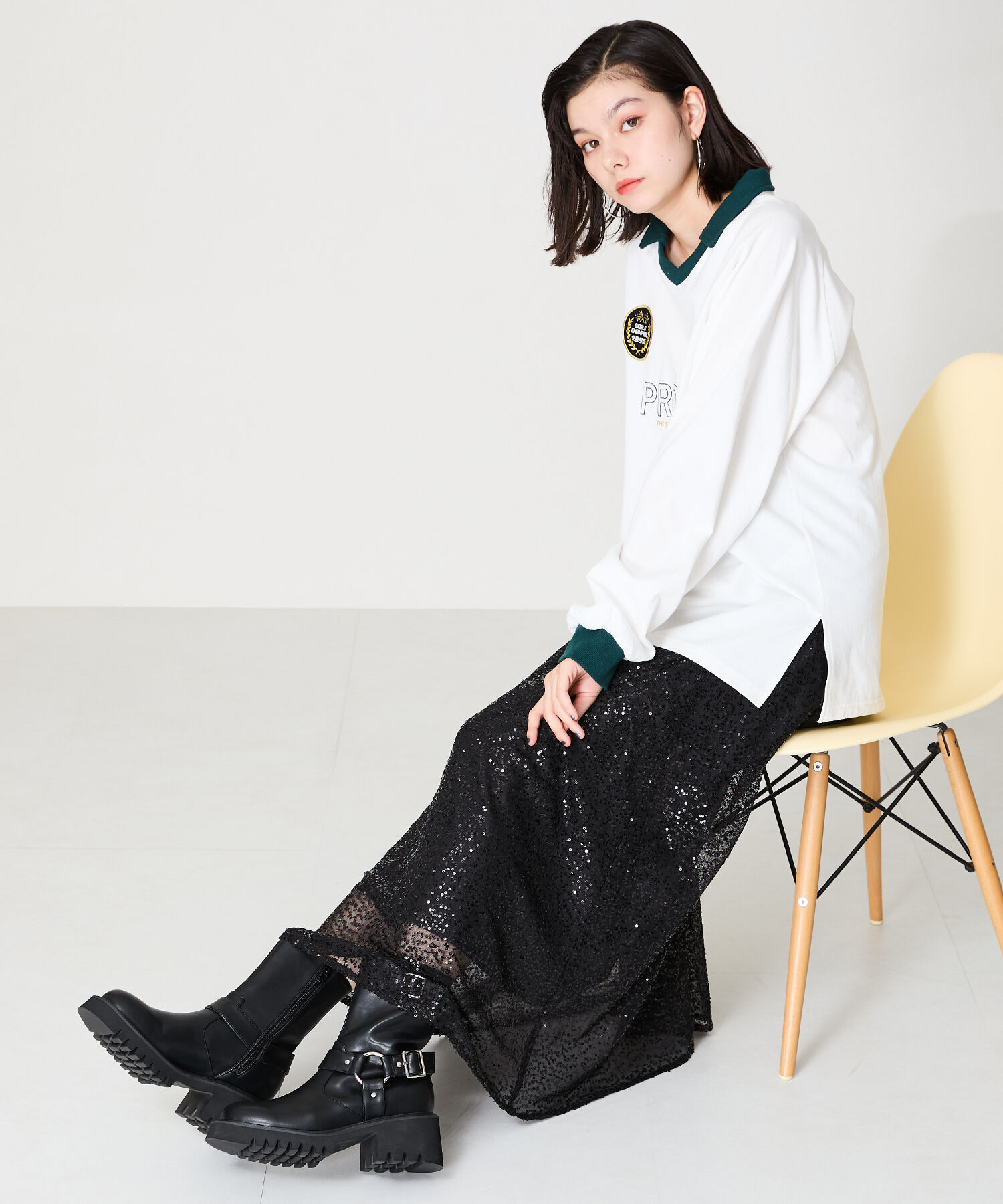 ORiental TRaffic「●2024秋冬新作●エンジニアミドルブーツ/41421」|ショートブーツ|