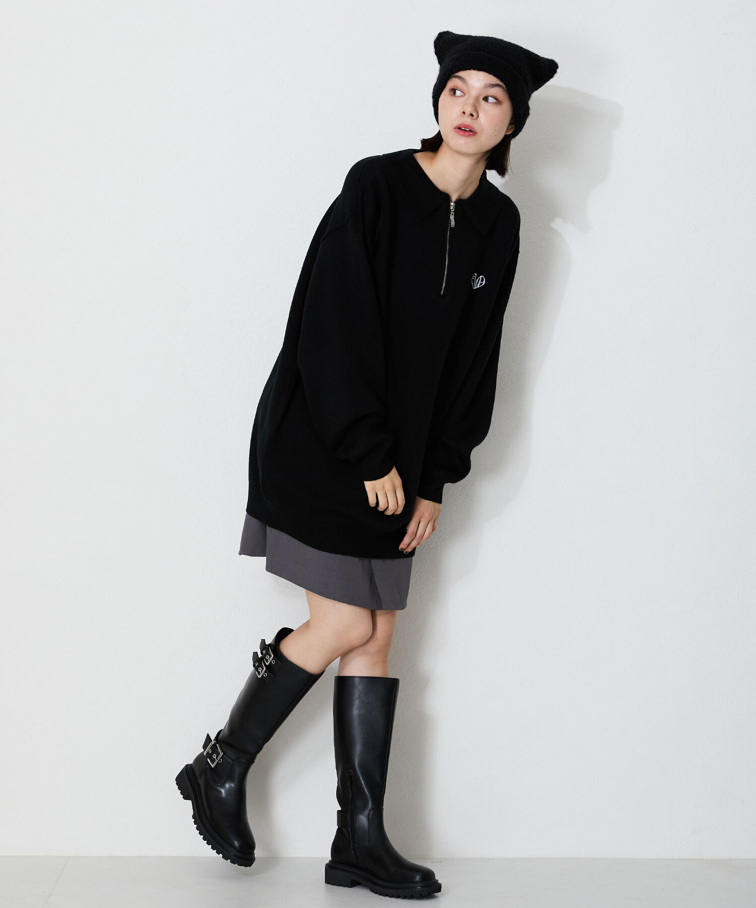 ORiental TRaffic「ベルトデザイン ロングブーツ /41504 ゆったり エンジニアブーツ」|ロングブーツ|