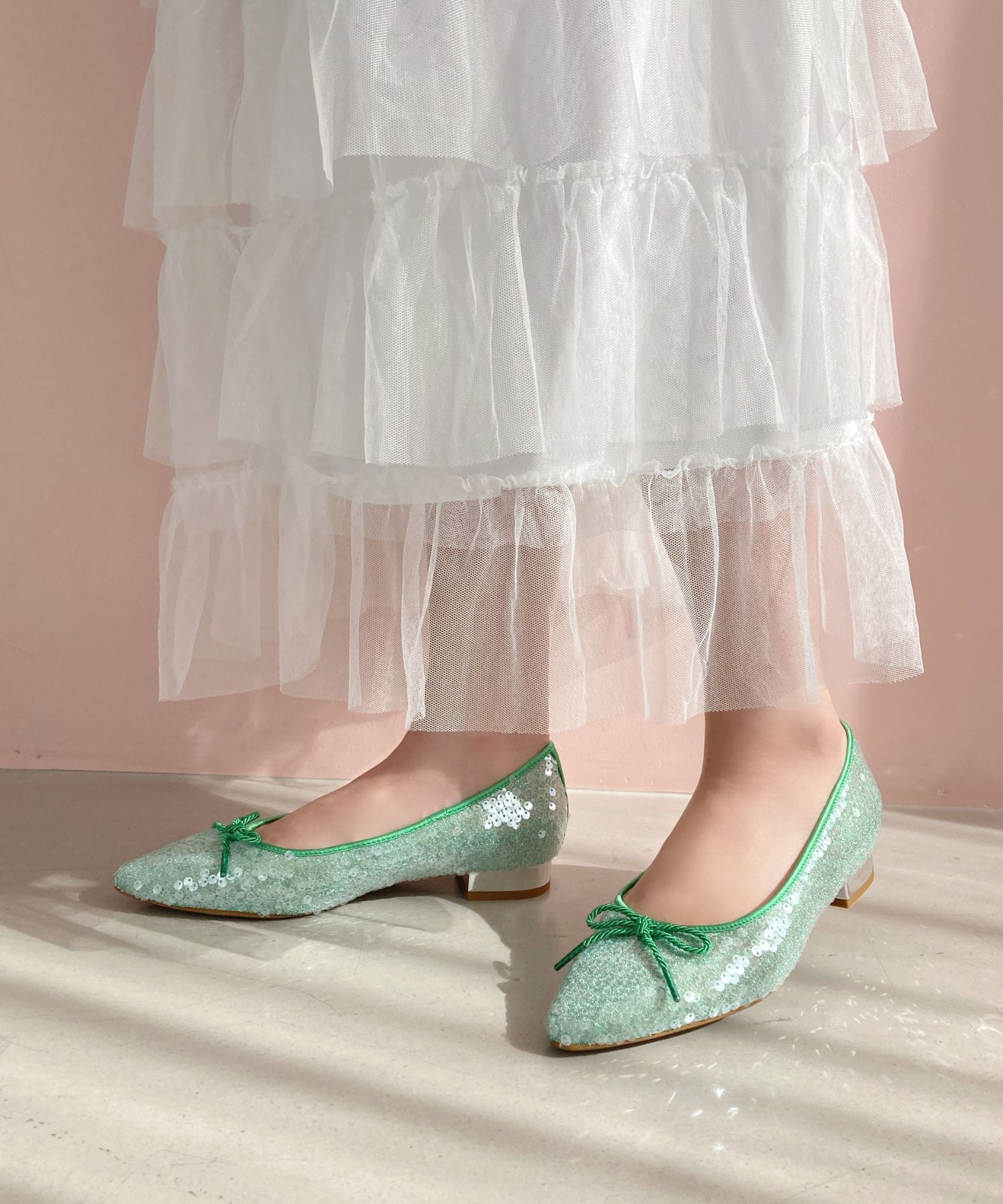 ORiental TRaffic「●2025春夏新作●スパンコールバレエシューズ/51109 バレエシューズ パンプス 人気 トレンド」|パンプス|