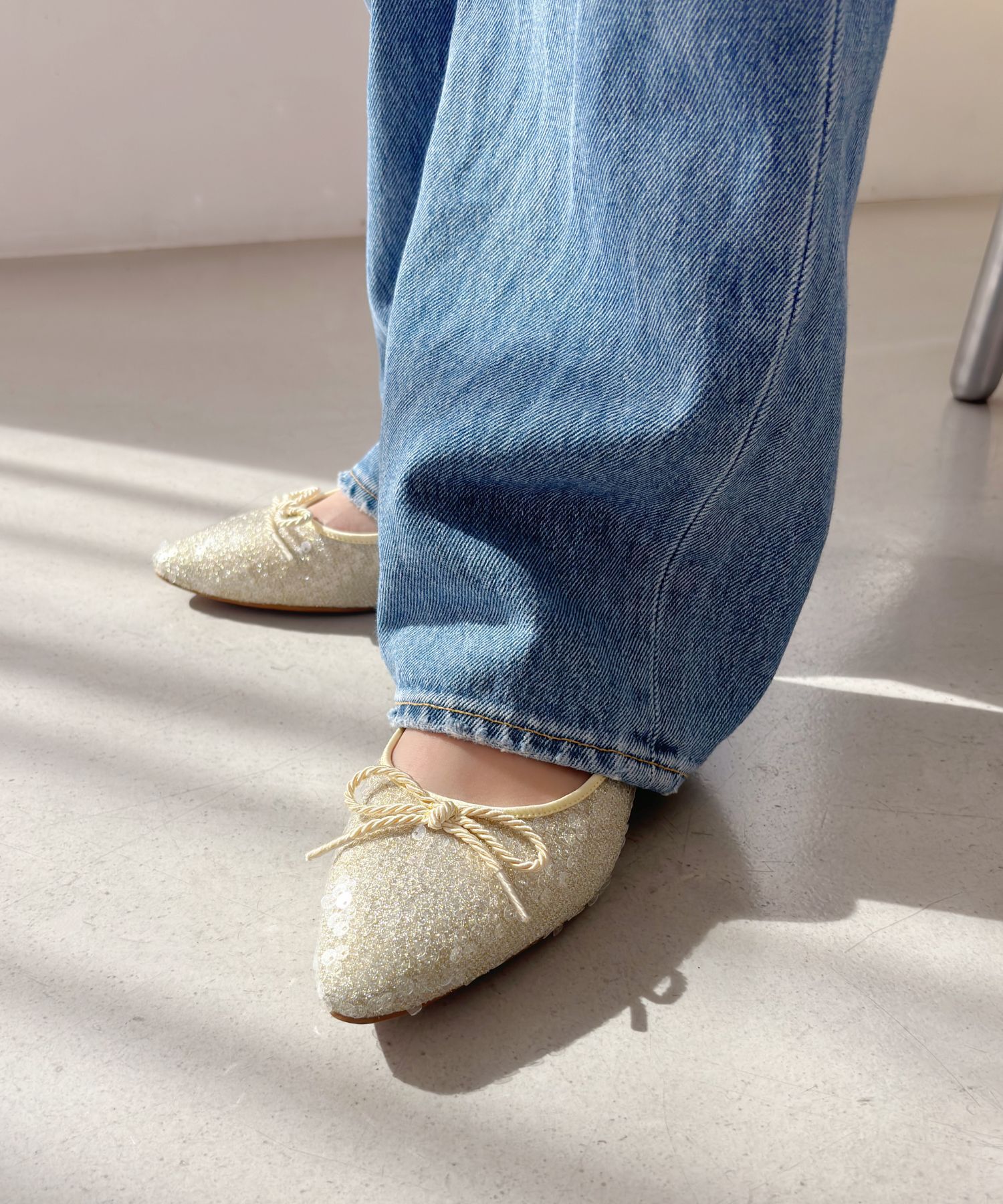 ORiental TRaffic「●2025春夏新作●スパンコールバレエシューズ/51109 バレエシューズ パンプス 人気 トレンド」|パンプス|