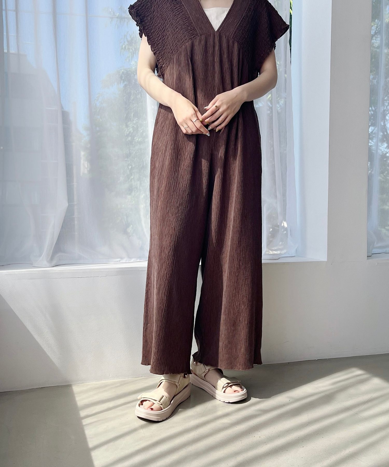 ORiental TRaffic「【Fit meサンダル】ダブルベルト サンダル /51227 軽い 柔らかい フラット」|サンダル|