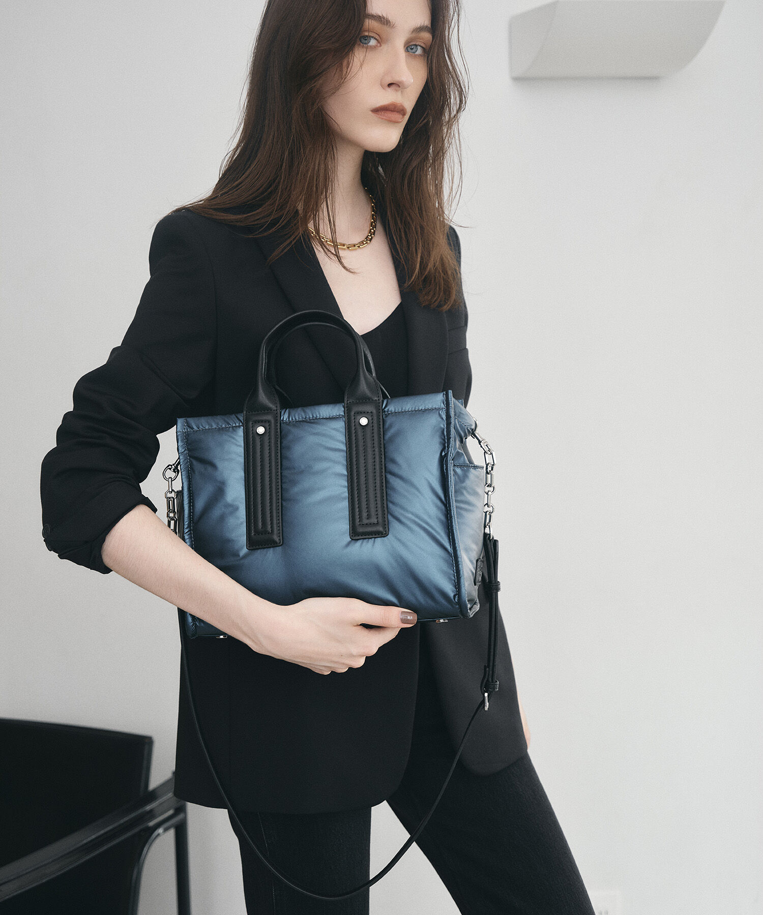 TOPKAPI TREASURE「【TREASURE TOPKAPI】メタリック パデット ショルダー付 トートバッグ」|トートバッグ|