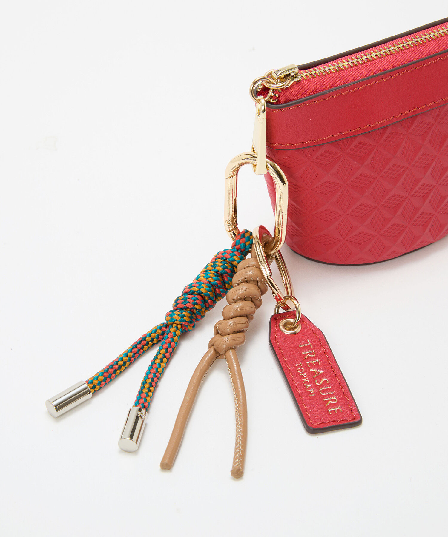 TOPKAPI TREASURE「【TREASURE TOPKAPI】スムースレザー 幾何柄 マルチケース バッグチャーム」|財布|