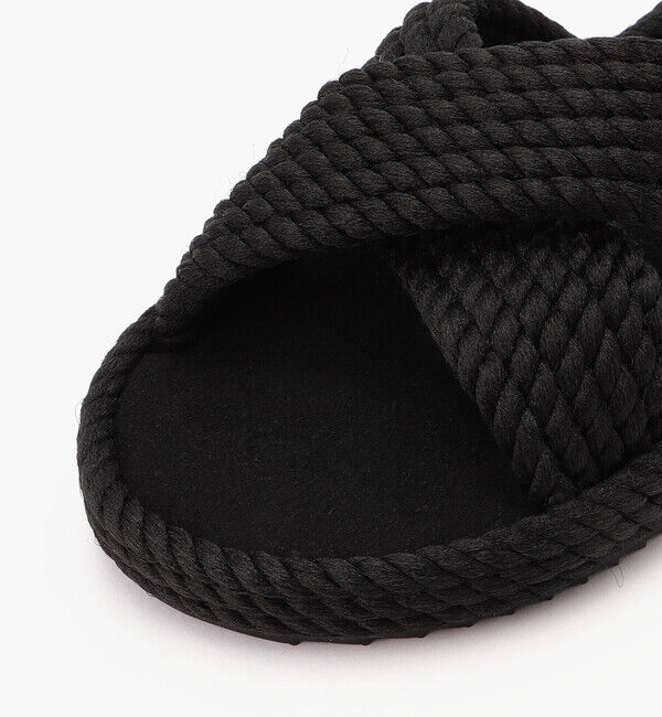 BOHONOMAD「【BOHONOMAD】バルセロナ メモリーフォームスリッパ/ブラック ポリプロピレン/サンダル」|サンダル|