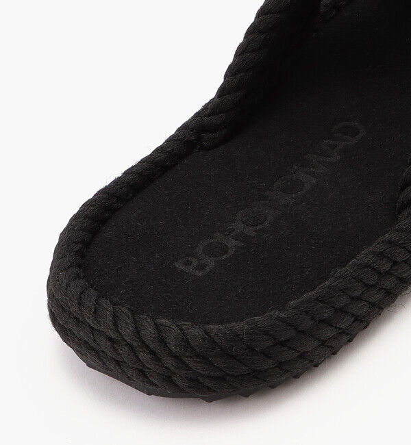 BOHONOMAD「【BOHONOMAD】バルセロナ メモリーフォームスリッパ/ブラック ポリプロピレン/サンダル」|サンダル|