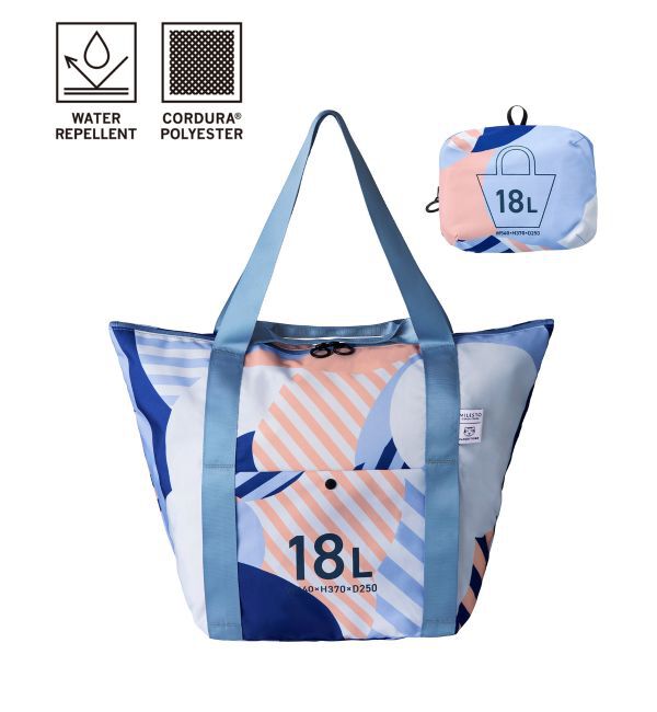 MILESTO「MILESTO&times;PAPIERTIGRE ポケッタブルトートバッグ 18L」|トートバッグ|ブルー