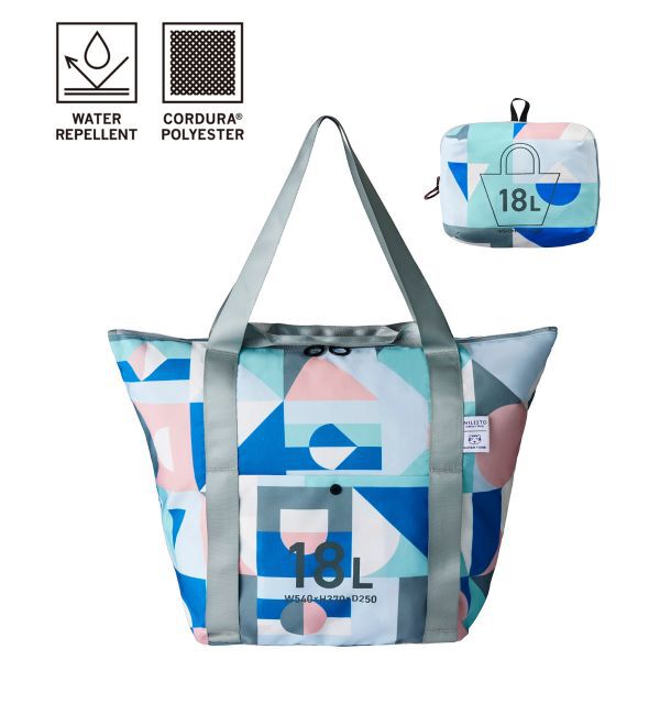 MILESTO「MILESTO&times;PAPIERTIGRE ポケッタブルトートバッグ 18L」|トートバッグ|ライトブルー