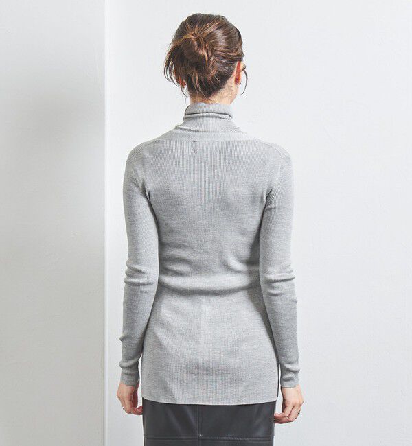 UNITED ARROWS「シルクリブ Vネック ロングカーディガン」|カーディガン|