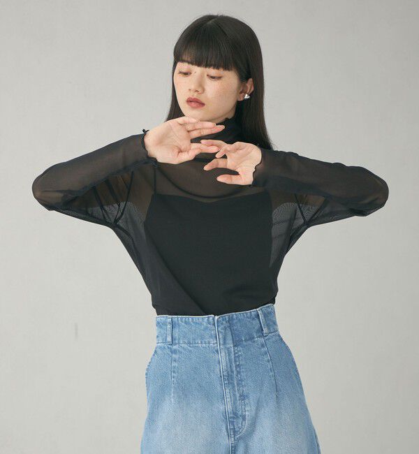 EMMEL REFINES「＜EMMEL REFINES＞EM シアー タートル カットソー」|Tシャツ・カットソー|