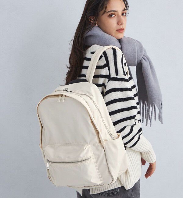 UNITED ARROWS green label relaxing「ダブルジップ バックパック / リュック - はっ水 -」|リュック|OFF WHITE