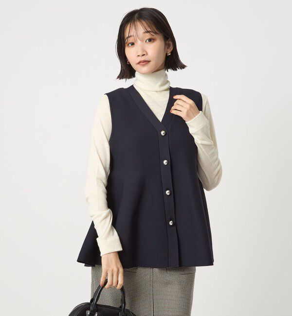 UNITED ARROWS green label relaxing「 ペプラム ジレ ニット プルオーバー -ウォッシャブル-」|ベスト・ジレ|