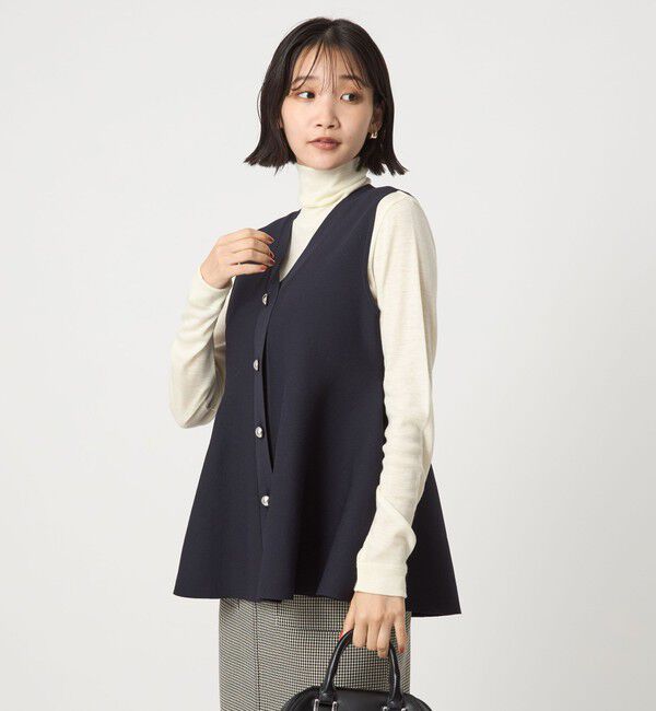 UNITED ARROWS green label relaxing「 ペプラム ジレ ニット プルオーバー -ウォッシャブル-」|ベスト・ジレ|