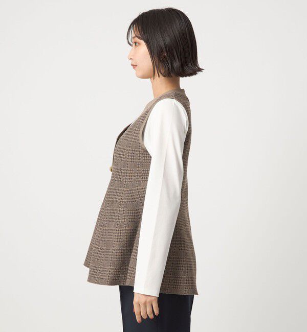 UNITED ARROWS green label relaxing「 ペプラム ジレ ニット プルオーバー -ウォッシャブル-」|ベスト・ジレ|