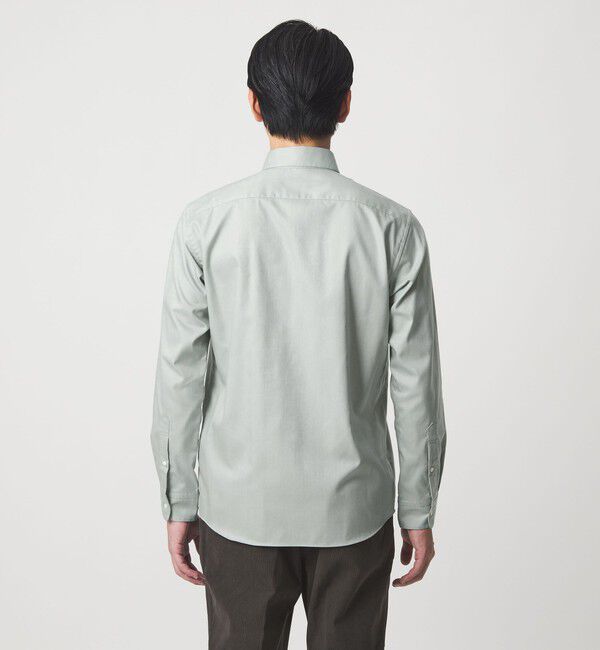 UNITED ARROWS green label relaxing「エブリット Cブラッシュド ヘリンボーン スナップ ボタンダウン シャツ -イージーアイロン・抗菌-」|シャツ・ブラウス|
