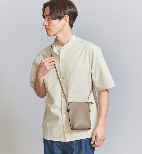 BEAUTY&YOUTH UNITED ARROWS「フォルム ジッパー ポーチ/バッグ」|ショルダー・メッセンジャー|BEIGE