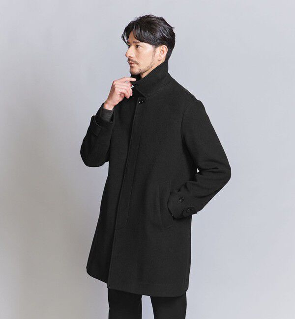 BEAUTY&YOUTH UNITED ARROWS「【WEB限定 WARDROBE SMART】PE メルトン バルカラーコート」|ステンカラーコート|