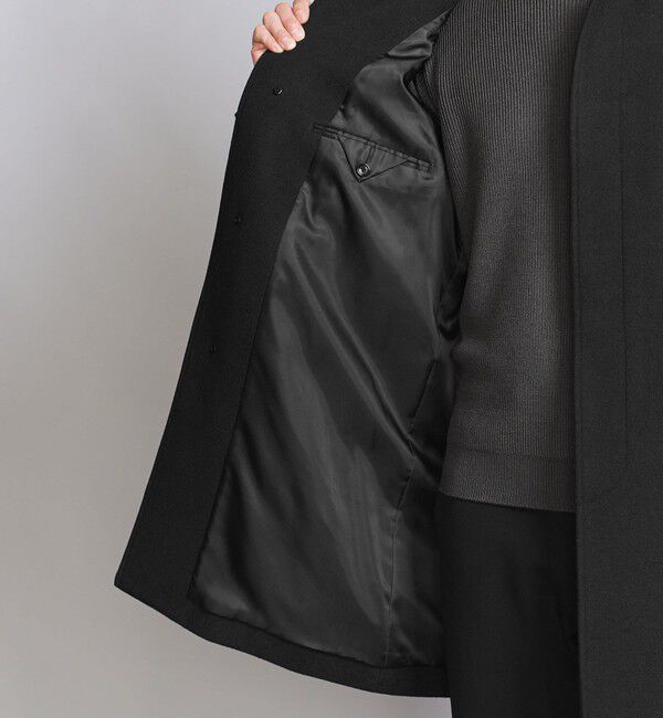 BEAUTY&YOUTH UNITED ARROWS「【WEB限定 WARDROBE SMART】PE メルトン バルカラーコート」|ステンカラーコート|