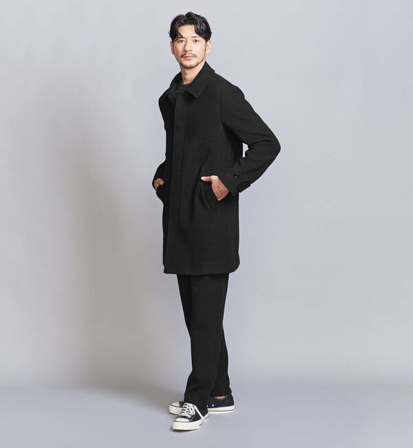 BEAUTY&YOUTH UNITED ARROWS「【WEB限定 WARDROBE SMART】PE メルトン バルカラーコート」|ステンカラーコート|