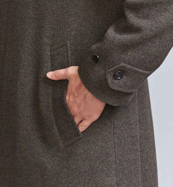 BEAUTY&YOUTH UNITED ARROWS「【WEB限定 WARDROBE SMART】PE メルトン バルカラーコート」|ステンカラーコート|