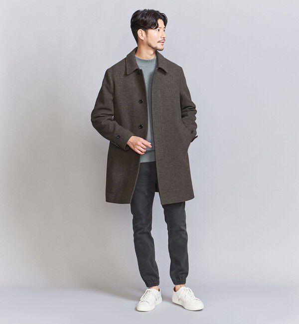 BEAUTY&YOUTH UNITED ARROWS「【WEB限定 WARDROBE SMART】PE メルトン バルカラーコート」|ステンカラーコート|