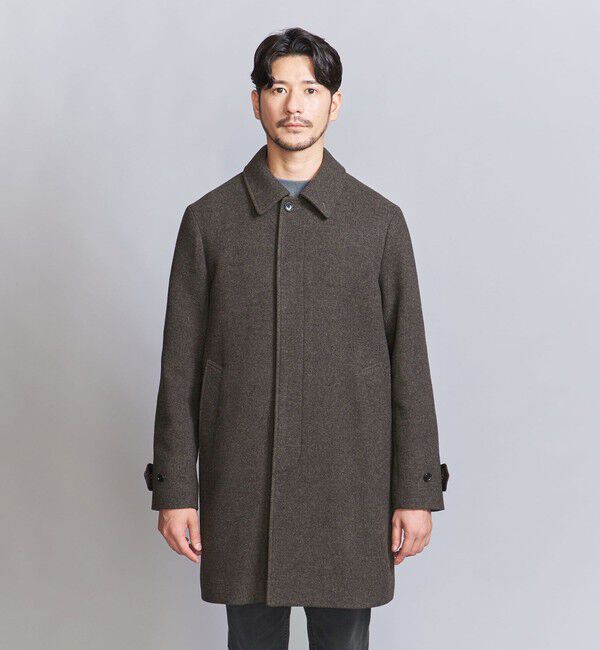 BEAUTY&YOUTH UNITED ARROWS「【WEB限定 WARDROBE SMART】PE メルトン バルカラーコート」|ステンカラーコート|