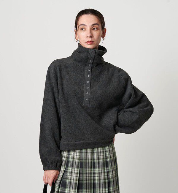 BEAUTY&YOUTH UNITED ARROWS「フリース スナップ プルオーバー」|Tシャツ・カットソー|DK.GRAY