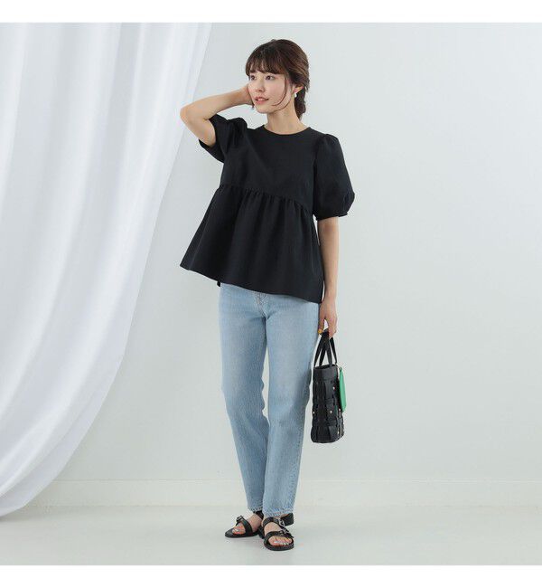 Ray BEAMS 「Ray BEAMS / ランタンスリーブ ギャザー ブラウス」|シャツ・ブラウス|