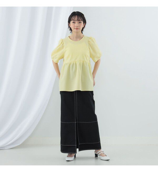 Ray BEAMS 「Ray BEAMS / ランタンスリーブ ギャザー ブラウス」|シャツ・ブラウス|