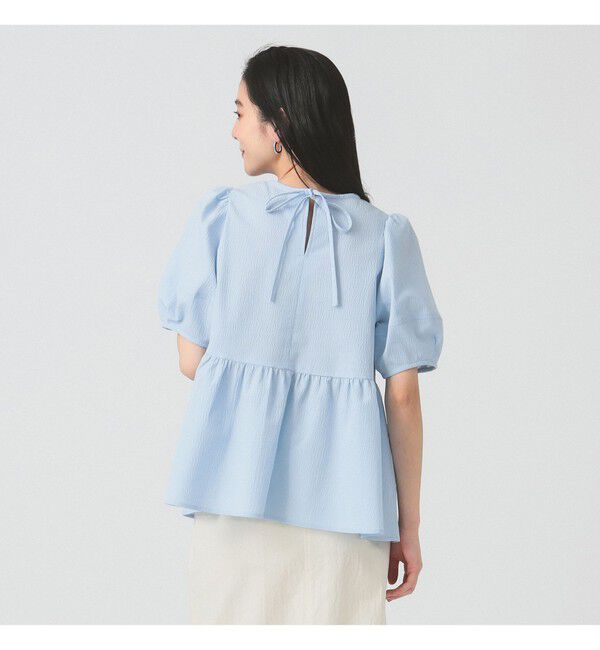 Ray BEAMS 「Ray BEAMS / ランタンスリーブ ギャザー ブラウス」|シャツ・ブラウス|