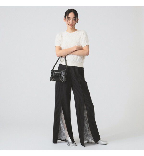 Ray BEAMS 「フリンジ ハーフスリーブ トップス」|その他|