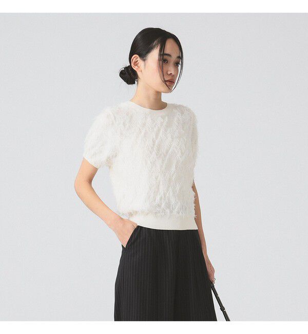 Ray BEAMS 「フリンジ ハーフスリーブ トップス」|その他|