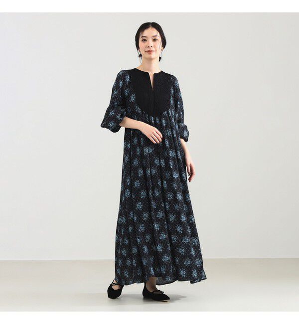 Demi-Luxe BEAMS 「ne Quittez pas / ポピープリント ヨーク ワンピース」|ワンピース|