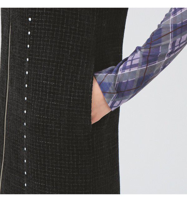 Ray BEAMS 「ツイード スタッズ ノースリーブ ワンピース」|ワンピース|