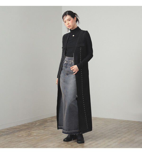 Ray BEAMS 「ツイード スタッズ ノースリーブ ワンピース」|ワンピース|