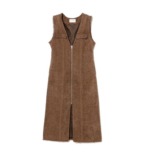 Ray BEAMS 「ツイード スタッズ ノースリーブ ワンピース」|ワンピース|