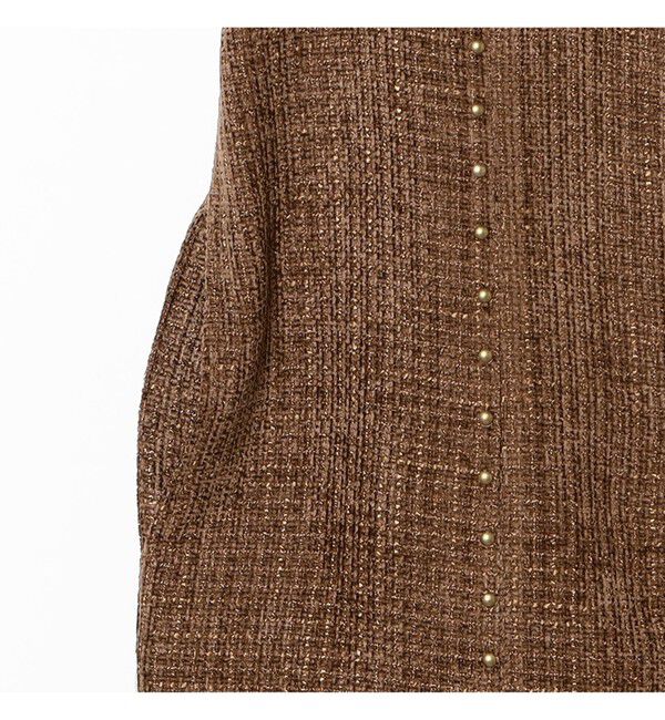 Ray BEAMS 「ツイード スタッズ ノースリーブ ワンピース」|ワンピース|