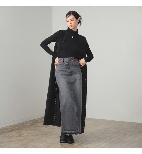 Ray BEAMS 「デニム サイド スタッズ スカート」|スカート|