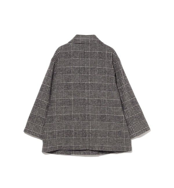 Ray BEAMS 「チェック ビーバー ダブル ハーフコート」|ダッフルコート|