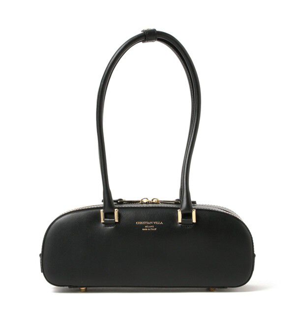 Demi-Luxe BEAMS 「CHRISTIAN VILLA / スクエア ロングハンドル バッグ＊」|トートバッグ|BLACK