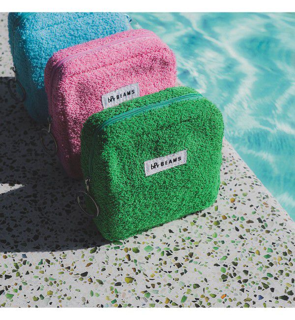BEAMS「パイル ポーチ M」|ポーチ|GREEN